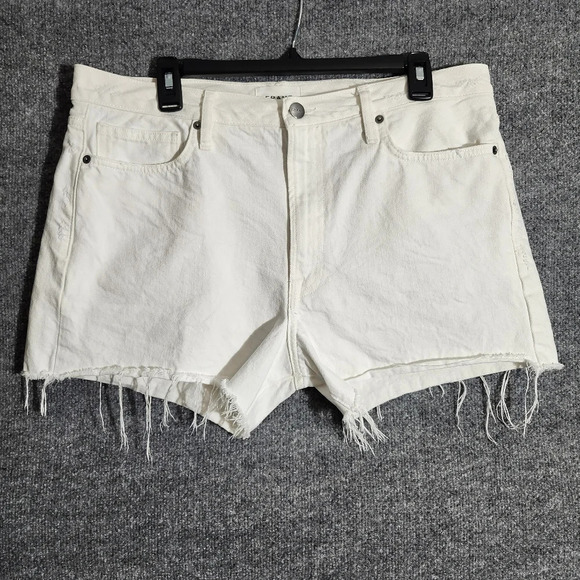 Frame le Simone women's high rise horts size 30 white vacation beach cru…